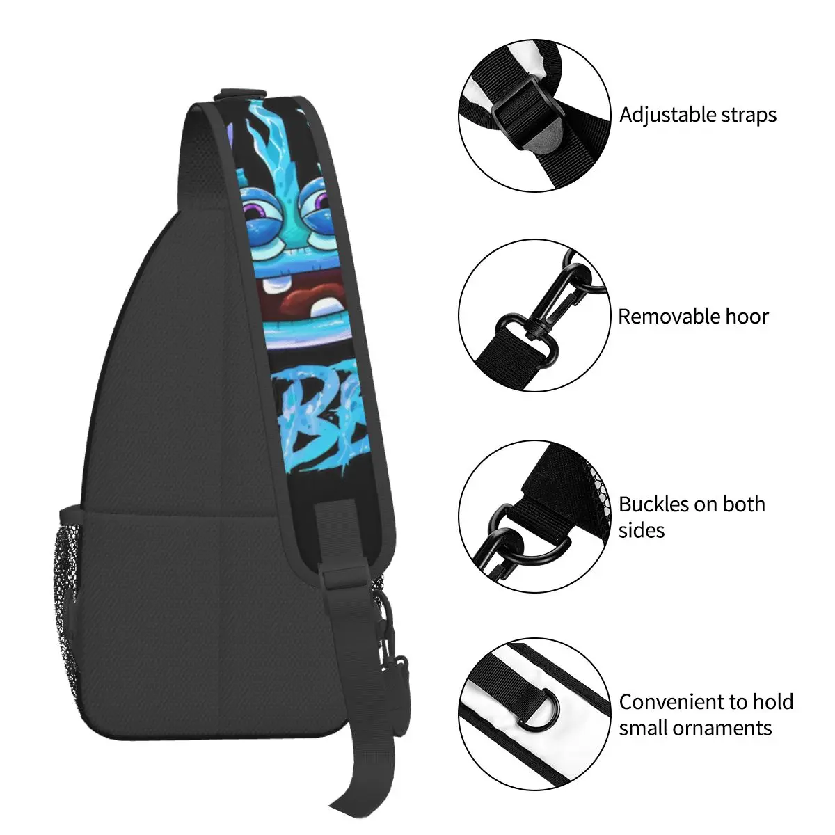 Mijn Zingende Monsters Wubbox Sling Bags Borst Crossbody Schouderslinger Rugzak Outdoor Hiking Daypacks Fashion Pack