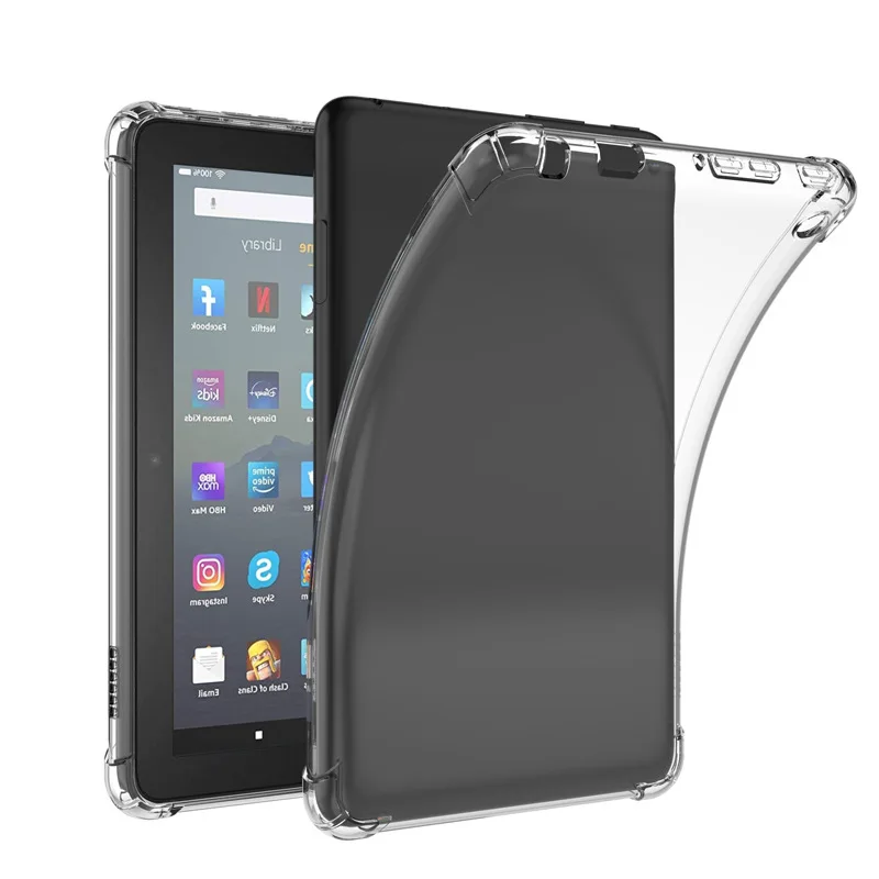 Kryształowe etui do tabletu Amazon Fire 7 2022 Wydanie 12. generacji 7-calowa miękka osłona TPU Etui chroniące przed wstrząsami Przezroczyste