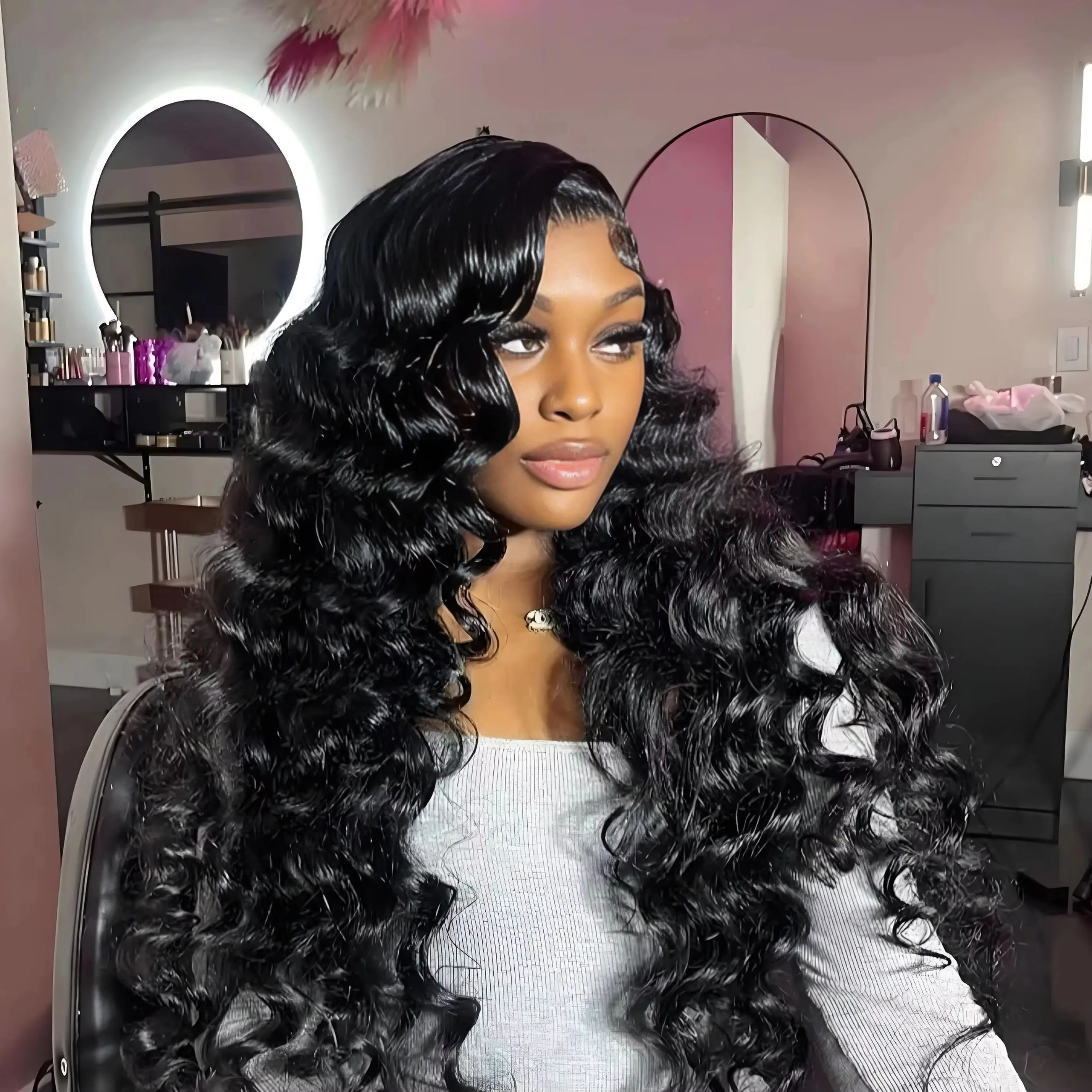 

220 Density Curly 13x6 HD Transparent Lace Front Human Hair Wig For Women 20 40 Deep Wave Wig Pre Plucked Water Wave Lace Wigs