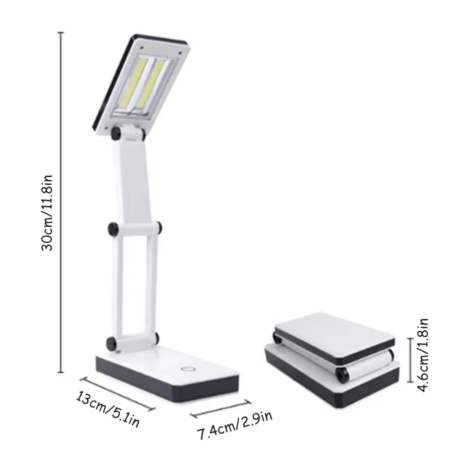 โคมไฟโต๊ะเขียนหนังสือ LED ใหม่ USB/ แบตเตอรี่หรี่แสงได้แบบสัมผัส/สวิตช์ควบคุมโคมไฟตั้งโต๊ะพับได้โคมไฟข้างเตียง pelindung Mata อ่านหนังสือไฟกลางคืน