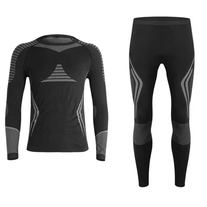 Men Ski Thermal Underwear Sets Quick Dry Functional Compression Tracksuit Tight Male Snowboarding Tops and Pants Adult