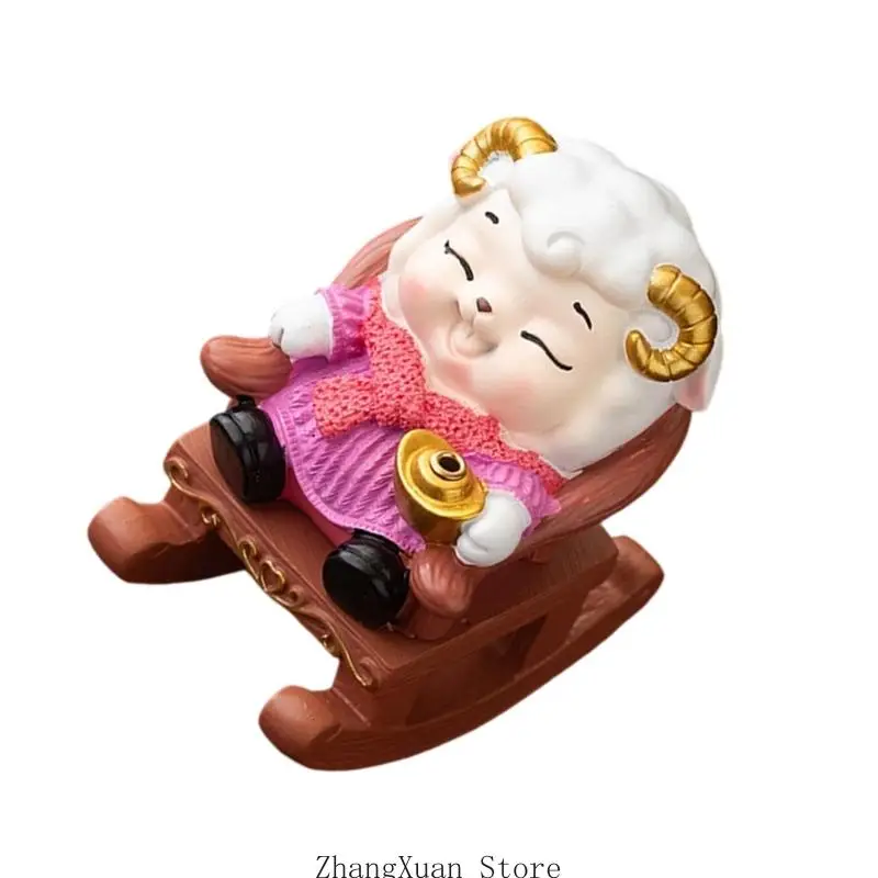 Schafe-Figur, Räucherstäbchenhalter für Schlafzimmer, Schreibtisch, Dekoration, Display, 3 x – Detail 2