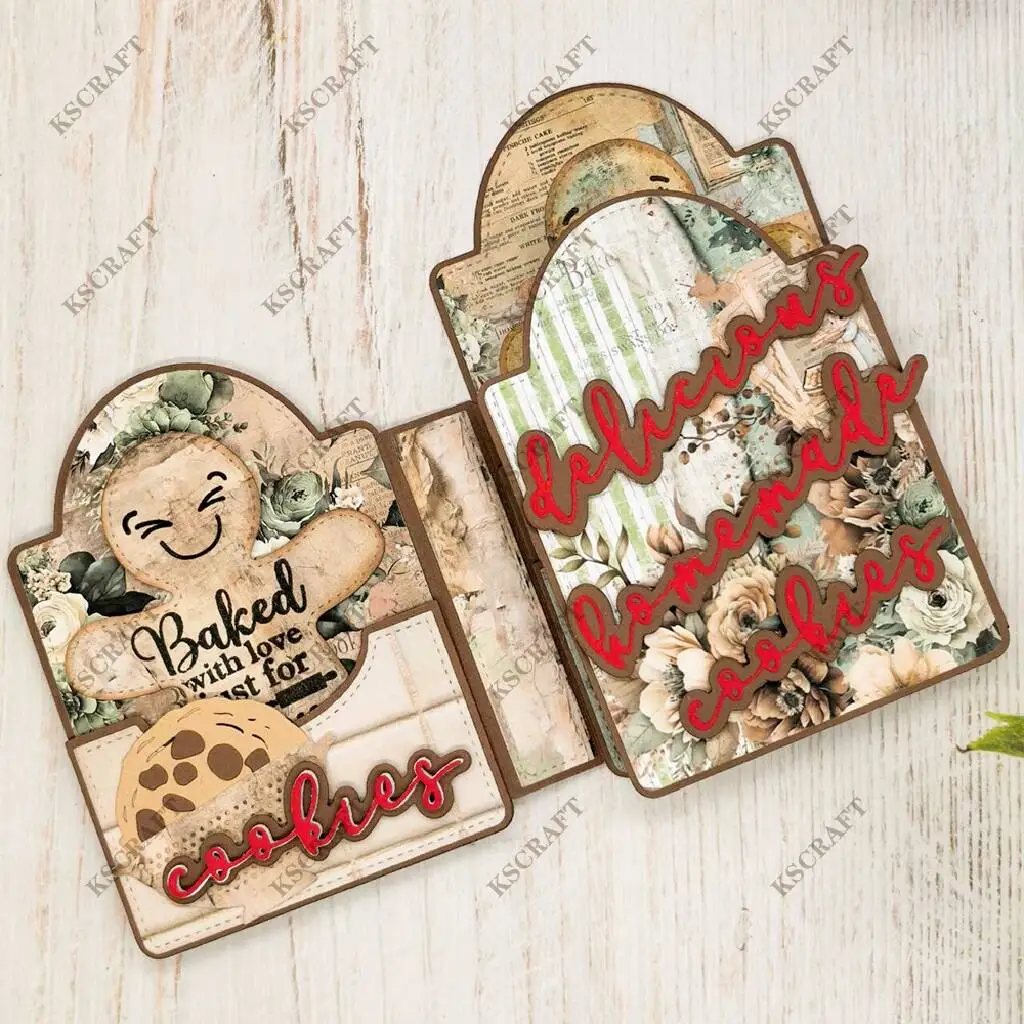 KSCRAFT Arched Trifold Card Cutting Dies Stencils for DIY Scrapbooking Decorative Embossing DIY Paper Cards view 2