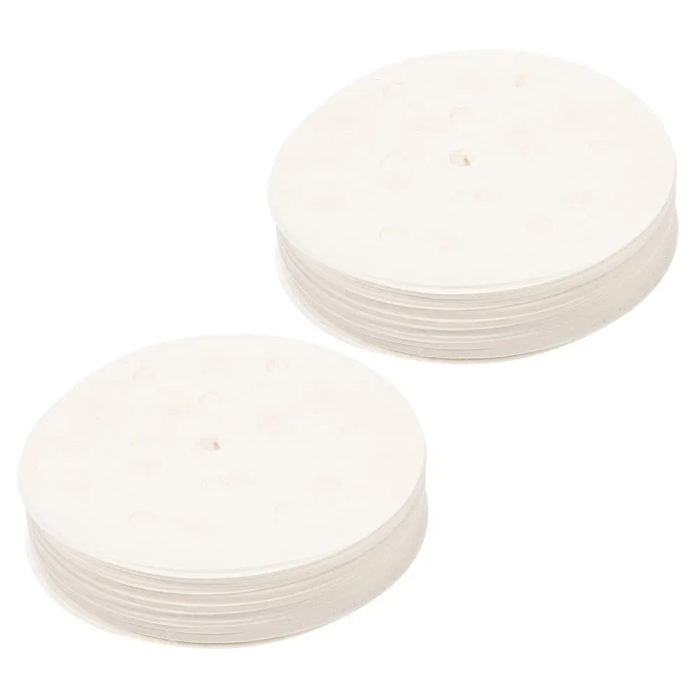 

500 Pcs Steamer Paper Liners Non-stick Wrapper for Buns Steam Mats Kitchen Supplies Bun Steaming Round Paper Pad