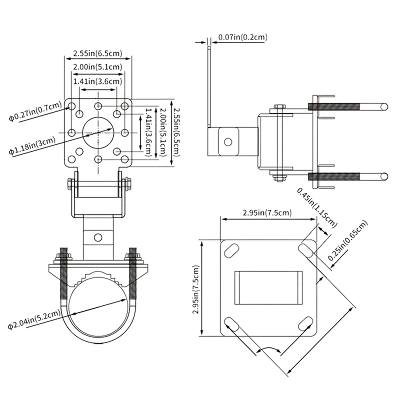 THIVN-Antenne Feste Halterung AP Bridge Antenne Klemmclip Multifunktionsbefestigung Stangenhalter
