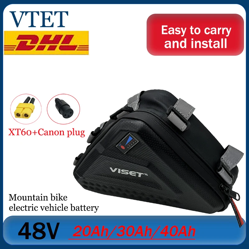 

NEW 48V20Ah30Ah40Ah electric mountain bike triangle bag crossbeam model is portable, easy to install, and has a long endurance
