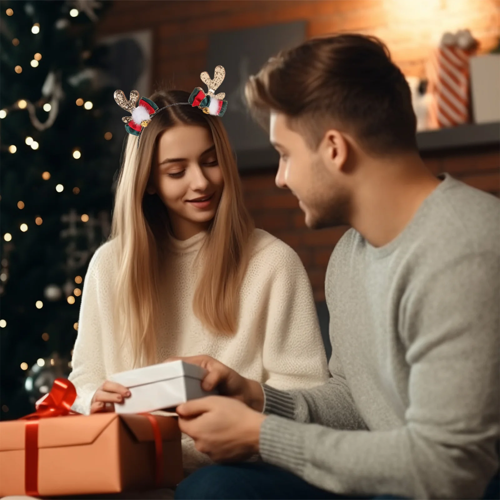 

Antler Headband Xmas Festival Hairband Christmas Party Decorative Antler Hair Accessory Women Christmas Headbands