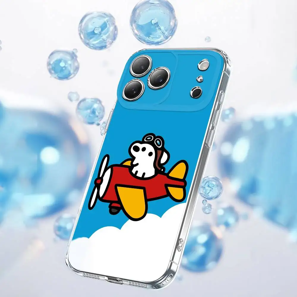 เคสโทรศัพท์ลายการ์ตูนสุนัข M-Matsui สำหรับ iPhone 17,16,15,14,13,12,11,Plus,Pro,Max,Plus,E,Air,Mini แบบใส