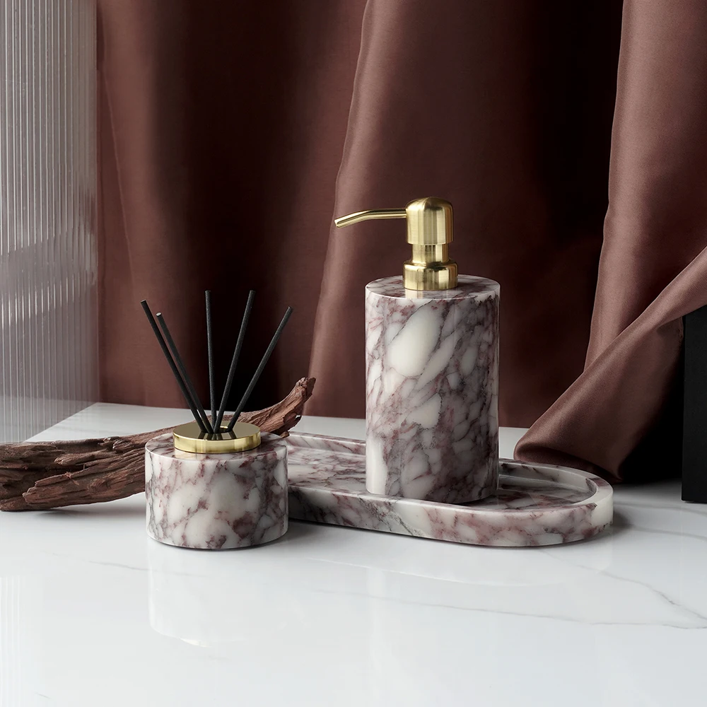 Calacatta Viola Violet Set Aks - Zara Home Bathroom Set ulasan dan harga