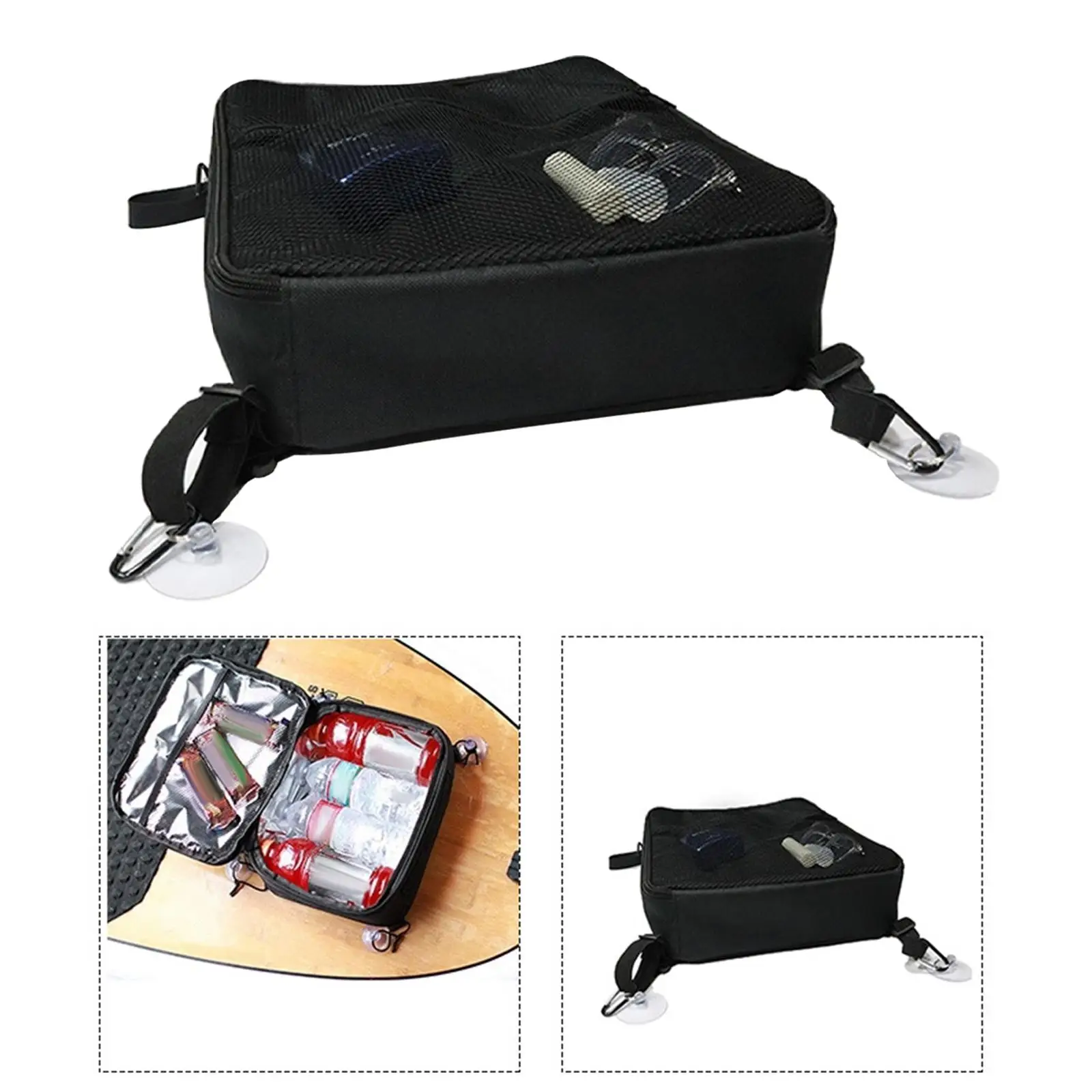 Portable Cooler Bag Mesh Top, and Drinks Cool 38x30x5cm/15x11.8x2inch Waterproof Oxford Fabric Zippered