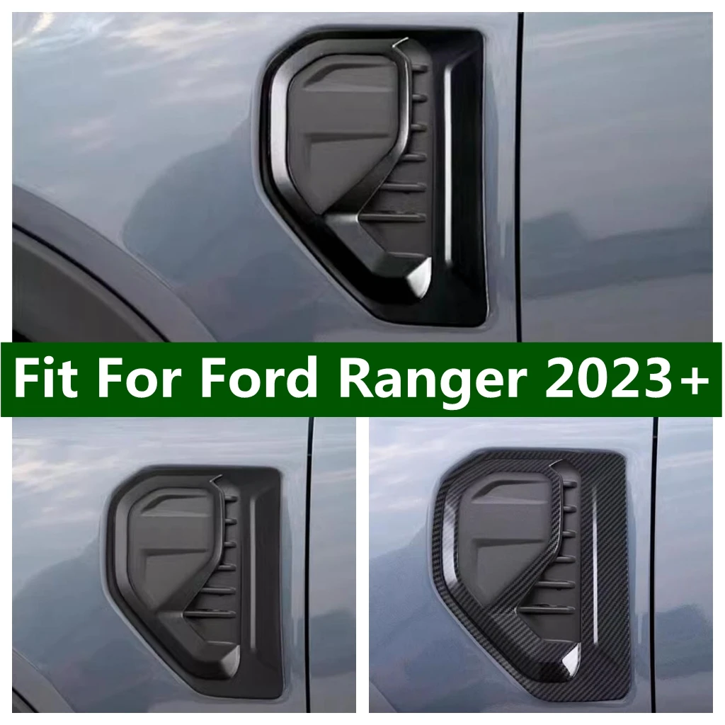 

ABS Front Side Logo Air Vent Fender Guards Grille Car Styling Fit For Ford Ranger 2023 2024 Cover Trim Decoration Accessories