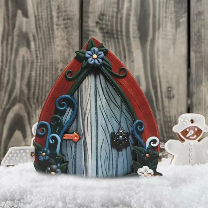 Miniature Fairy ประตูไม้ Miniature สวนกลางแจ้งประตูต้นไม้ประณีตรายละเอียด Fairy ตกแต่งประตูสําหรับ Garden Courtyard ฟาร์ม