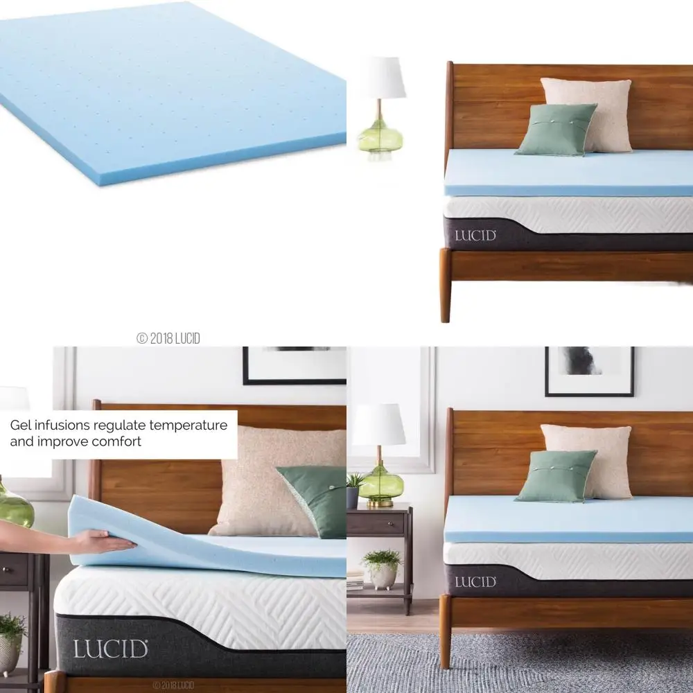 

Наматрасник из гелевой пены с эффектом памяти размера King Size с 2-дюймовой вентиляцией