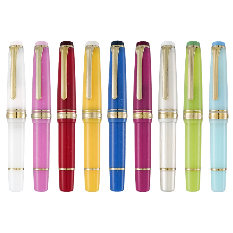 Japão Ancora Birthstone Nascimento Flor Limitada Caneta-tinteiro, Mini Gravura Personalizada Escrita Caneta Presente, 14K Gold Nib