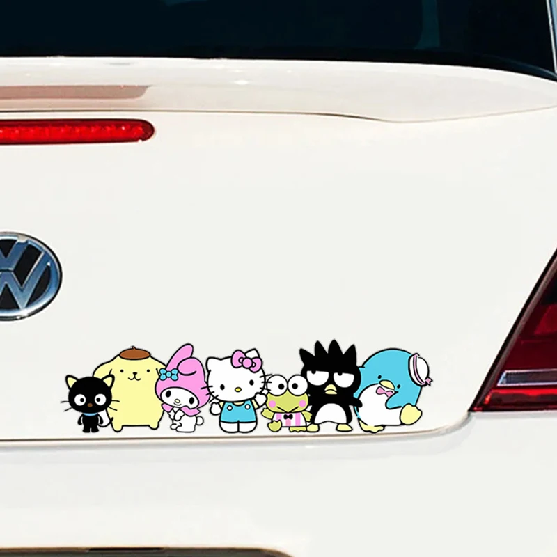 Sanrio Hello Kitty Car Sticker Car Handle Protective Film 3D Cute Car Door Stickers Waterproof Vinyl Decal Car Accessories Decor