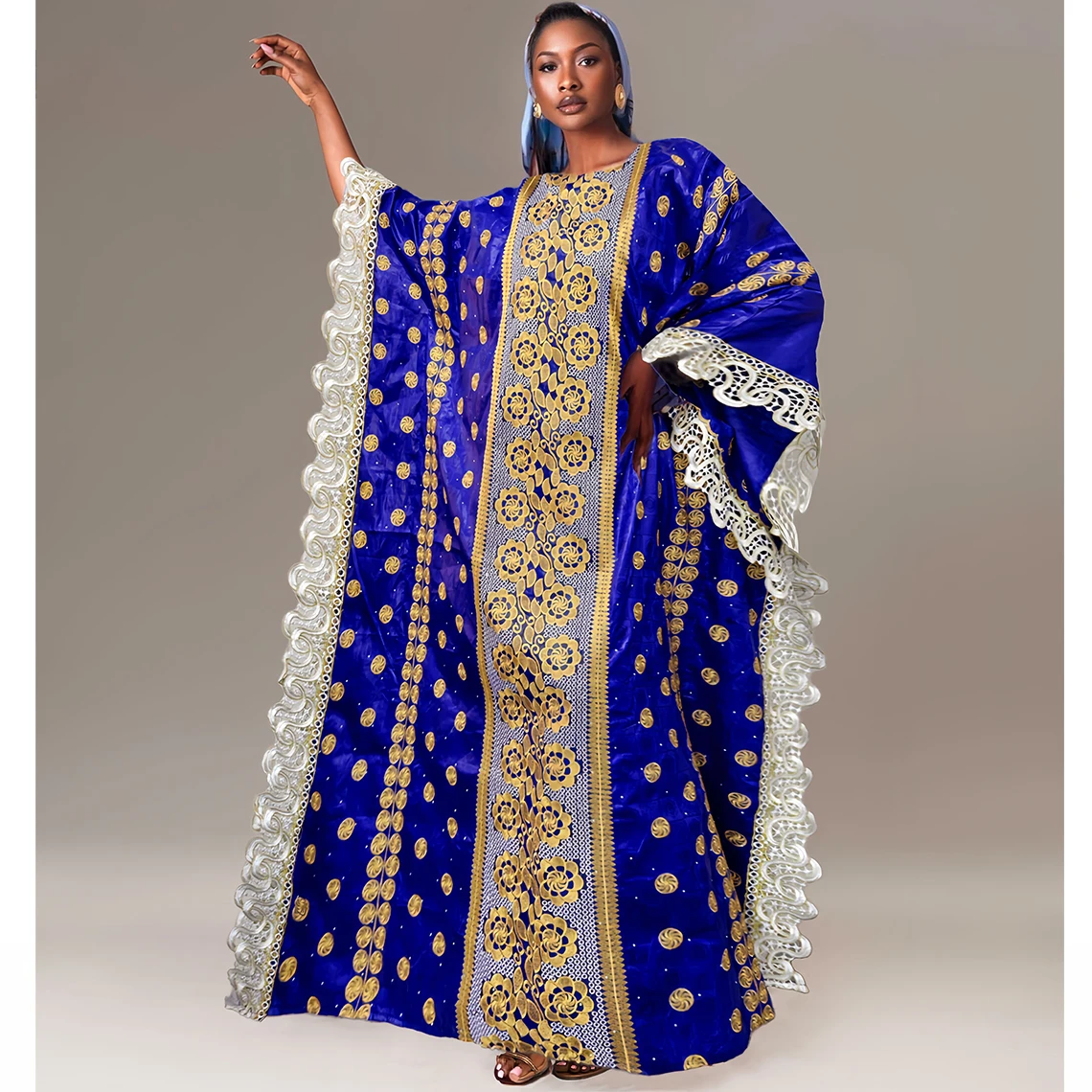 

New Fashion African Women Bazin Riche Boubou Dress With Stones Original Nigerian Basin Rich Brocade Wedding Party Dashiki Robe