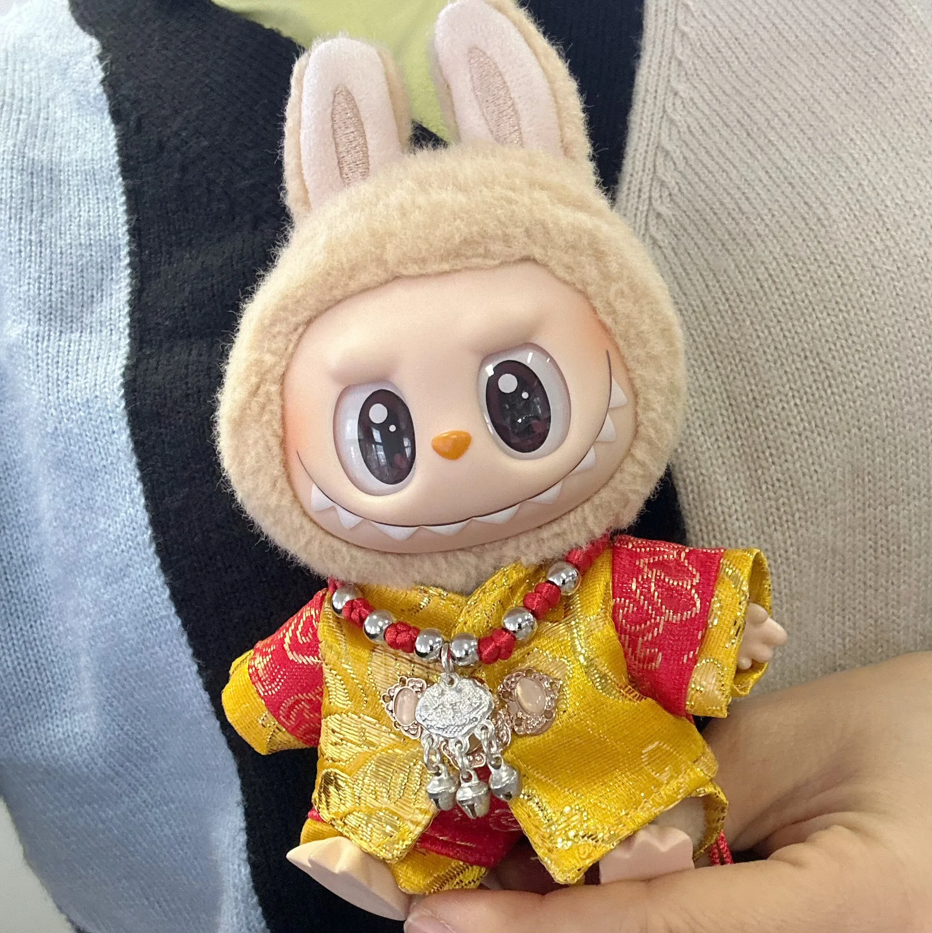 Beautiful Kimono New Year Xmas 15cm Labubu Idol Dolls Clothes Accessories Korea Kpop Exo Clothing Hoodie Plush Doll's Clothes