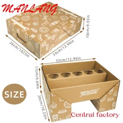 Custom  Holidaypac paper color flip box party chocolate favorite grazing box catering packaging platter box with partiti