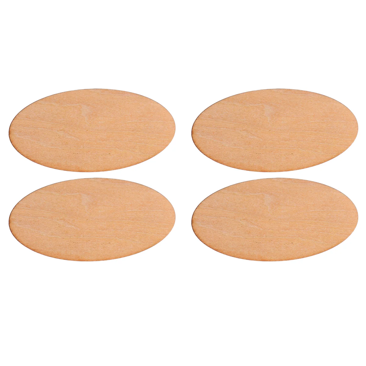 60 Pcs Oval Wood Trim Wooden Pendant Ceramics to Paint Crafts Slices Home Ornament Office Timber