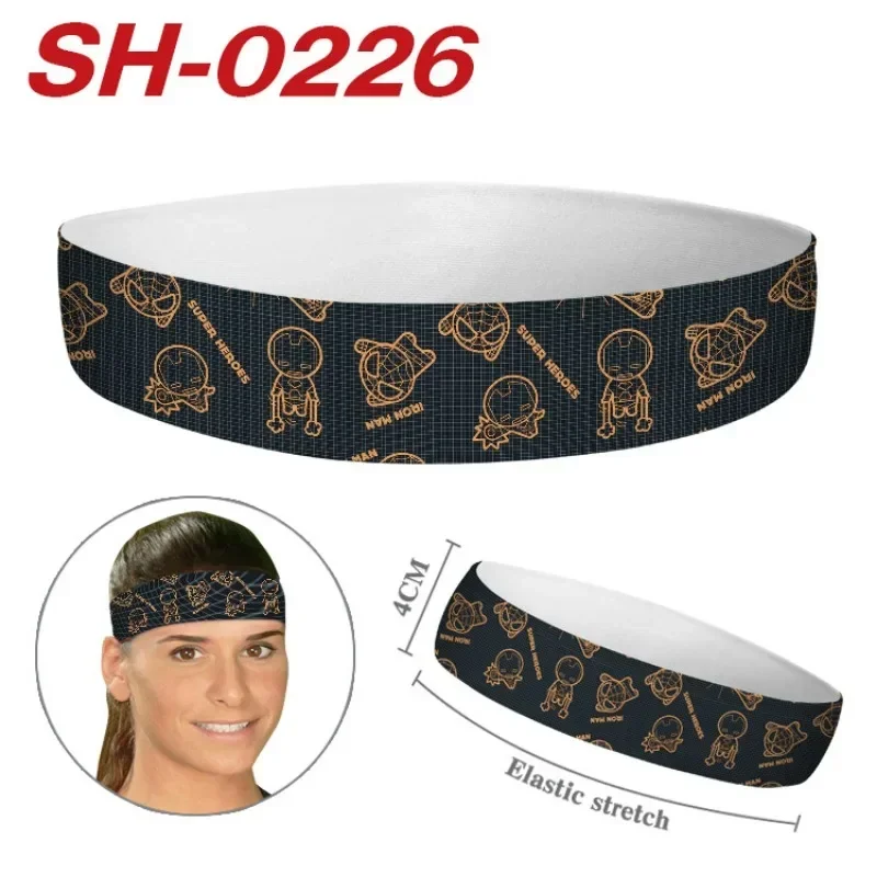 New Marvel Hair Band Anime Neighborhood Sports Sweat-absorbent Hair Band Running Fitness Forehead Protector Head Scarf Headband