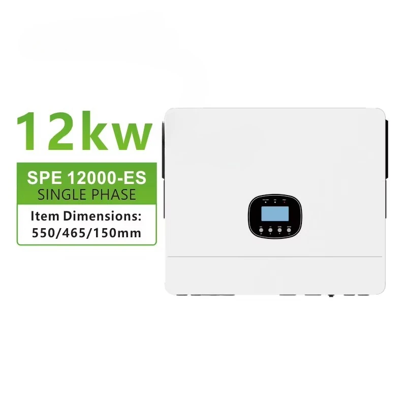 12kw Single Phase Hybrid Inverter for Solar System with OLED Display Touch Keys and WiFi Connect Intelligent Use