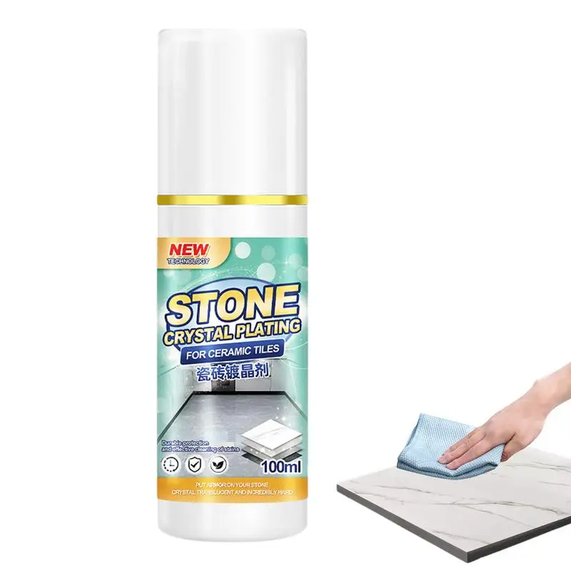 Crystal Coatings Agent For Tile & Furniture 100ml Stone Cleaner Scratch Repair Liquid Efficient Stone Polishing Gloss Protection