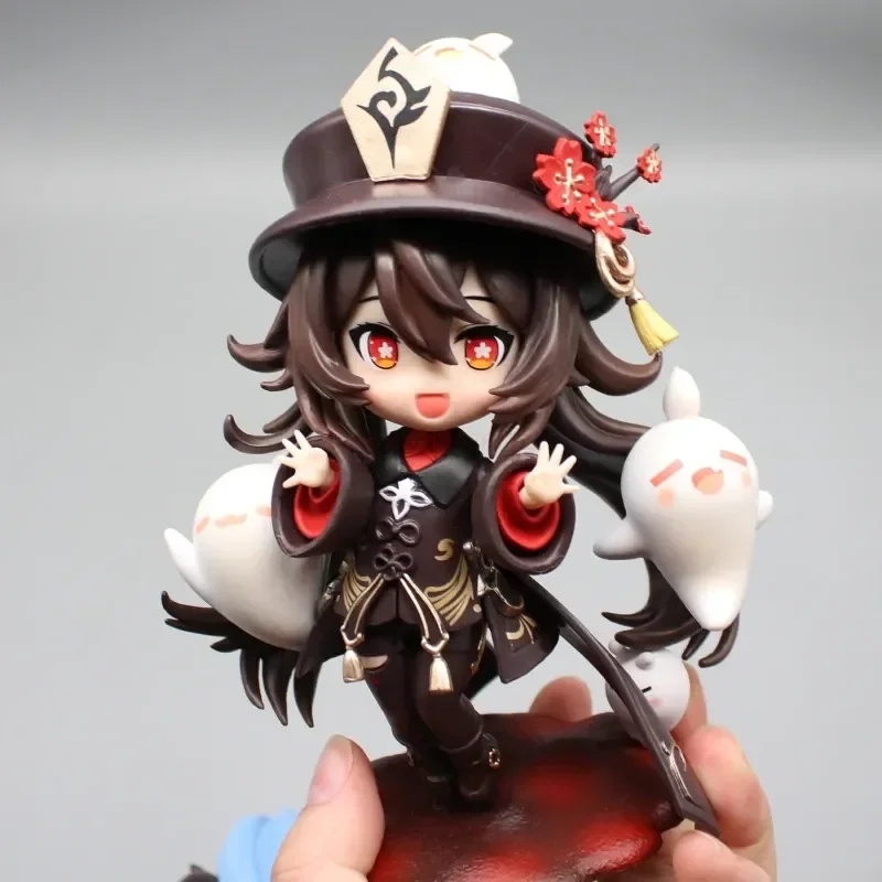 17cm Genshin Impact Anime Game Hu Tao Ganyu Figure GK Kawaii Beautiful Girl Statue Pvc Action Figurine Collection Model Toy Gift