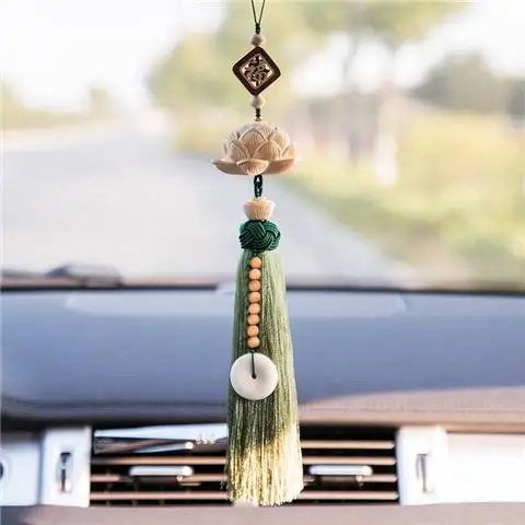 Car Pendant: Huangyangmu, Lianhua, Taomu, Praying For Safety, High-End Decoration, Car Interior Decoration