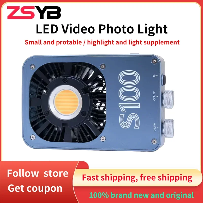 

ZSYB S100 100W Mini Size CRI96 Portable Handheld LED Photo Photographic Lighting Kit Pocket Light Outdoor Photography Light