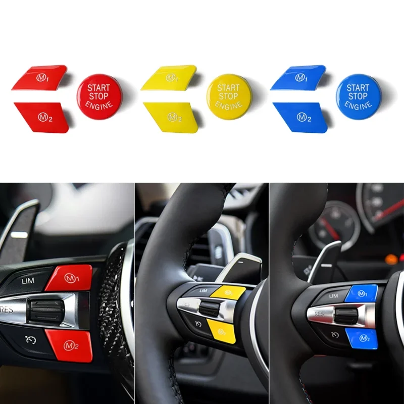 Auto Steering Wheel M1M2 Alphabet Mode START STOP Engine Button Fit For BMW F20 F21 F22 F23 F30 F31 F32 F33 F10 F11 F07 F15 F16