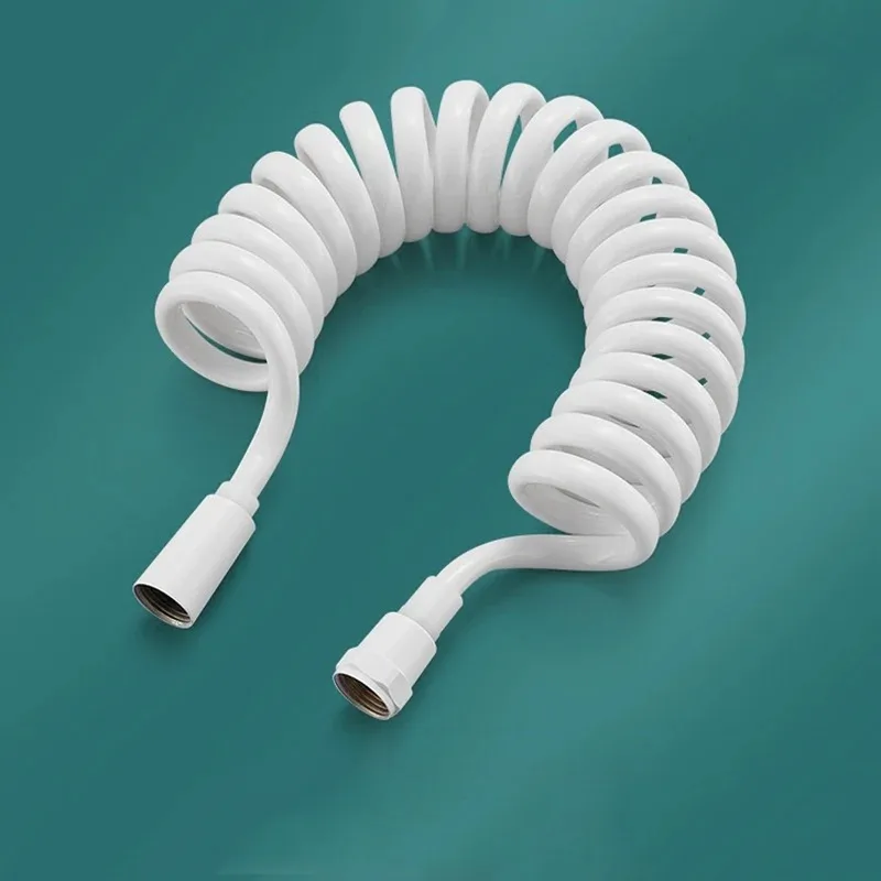 3pcs1.5/2/3/5M Flexible Shower Hose Universal Spring Extension Pipe Stretchable Telescopic Spiral Tube for Bathroom Toilet Bidet