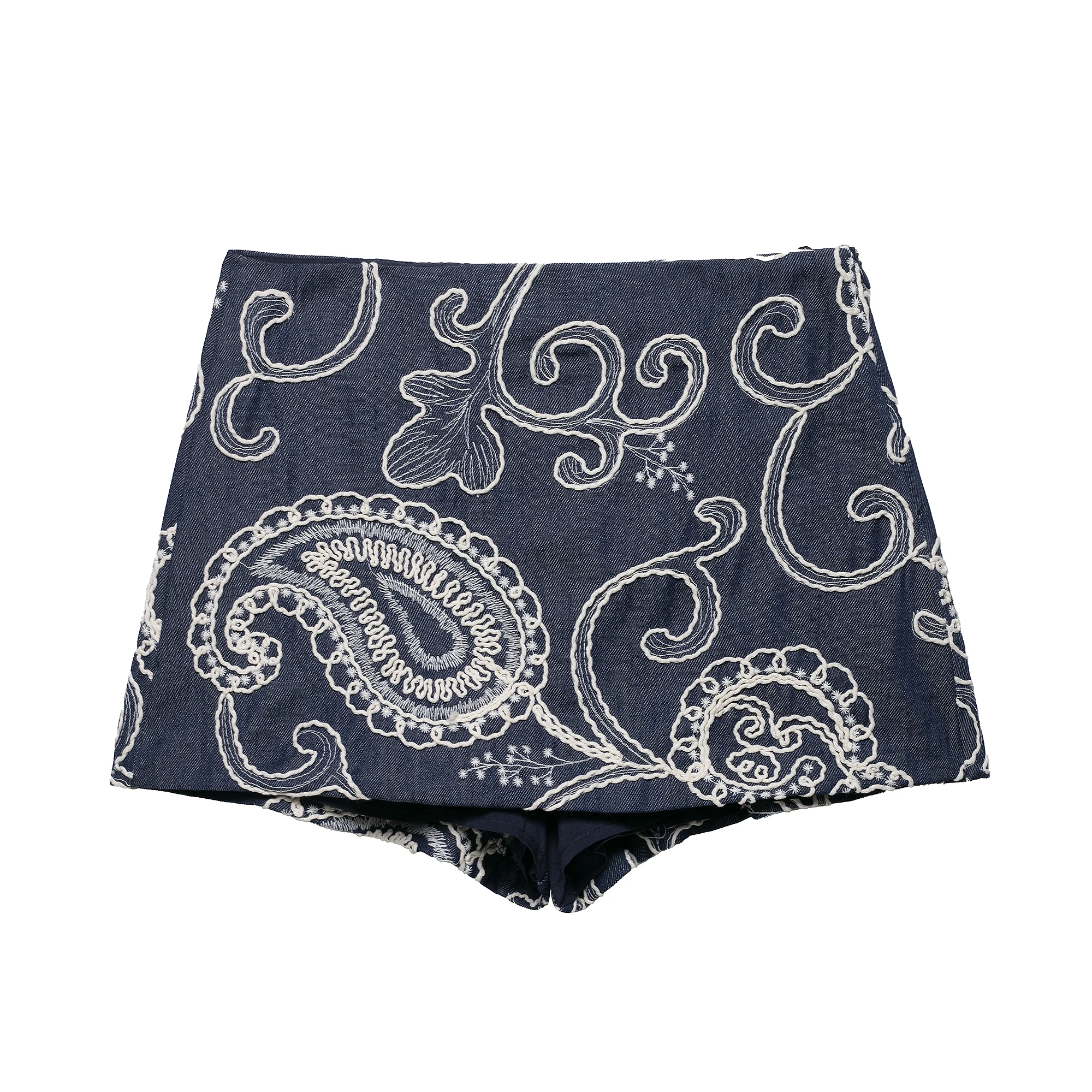 2025 ฤดูร้อนผลิตภัณฑ์ใหม่เสื้อผ้าผู้หญิงแฟชั่นสบายๆยุโรปและอเมริกาเย็บปักถักร้อยตกแต่งกระโปรงและกางเกง