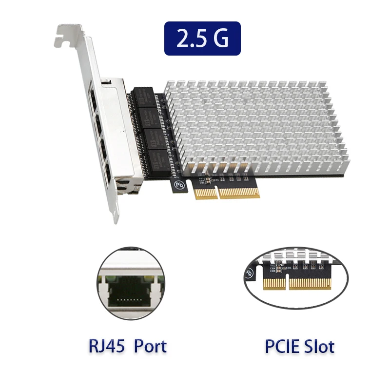 RJ-45 adaptor LAN elektrik port mendukung ESXi6.7 diskless PCI Express untuk Desktop PC game Gigabit PCI-E kartu jaringan Ethernet