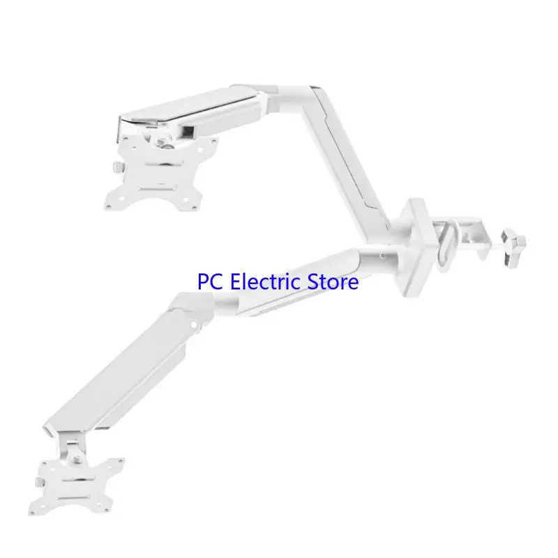 

F19C Twin Monitor Stand With Gas Spring Mechanism Ergonomic Height Adjustment VESA 75x75 100x100 For Office Home Workspaces
