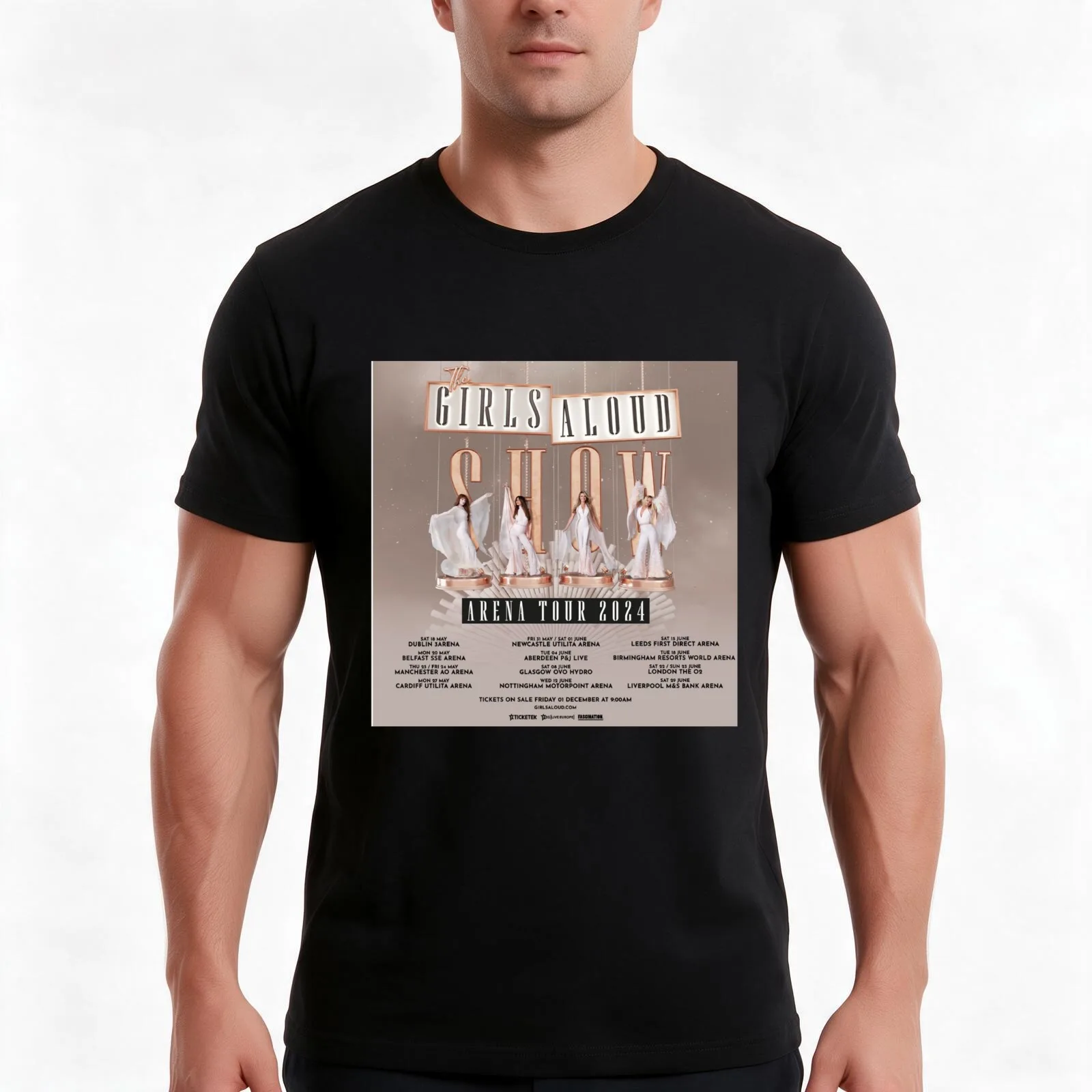 girls aloud tour 2024 T-Shirt, Summer Casual Cotton Tee, Oversized Streetwear Tops, Vintage Graphic Print, Unisex Men Women