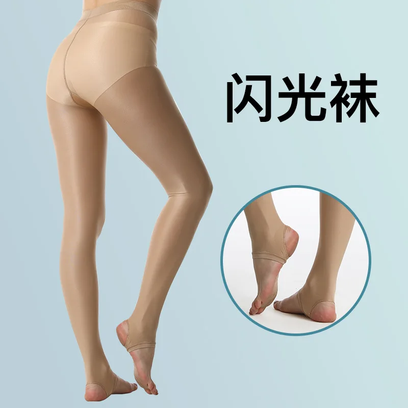 

Женские высокие леггинсы 160-175 см, колготки для танцев, эластичные колготки цвета кожи, светоотражающие аэробики, школьные носки для йоги, шаг 45-65 кг