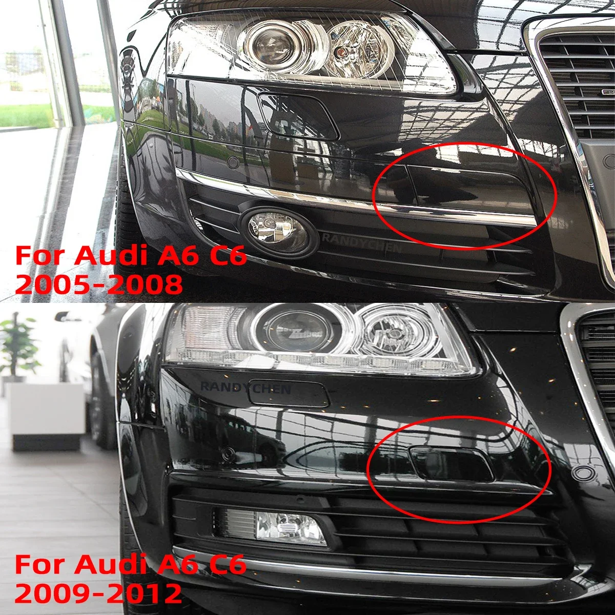 For Audi A6 C6 Avant 2006-2011 4F0807441F 4F0807441 1x Front Bumper Tow Hook Eye Cover Trim