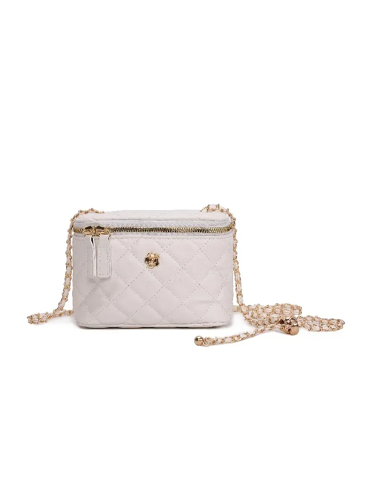 

2025 new bag handbag diamond bag chain bag solid color portable mini messenger bag diamond chain