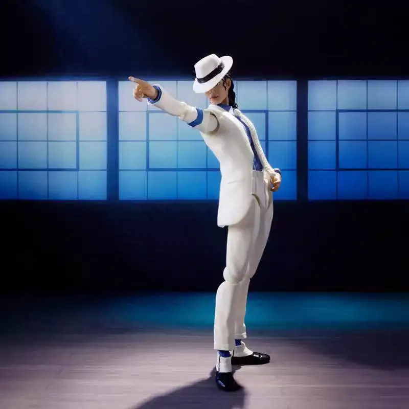 Boneco Articulado Michael Jackson Smooth Criminal Moonwalk - Modelo Colecionável MJ Thriller - Presente de Natal