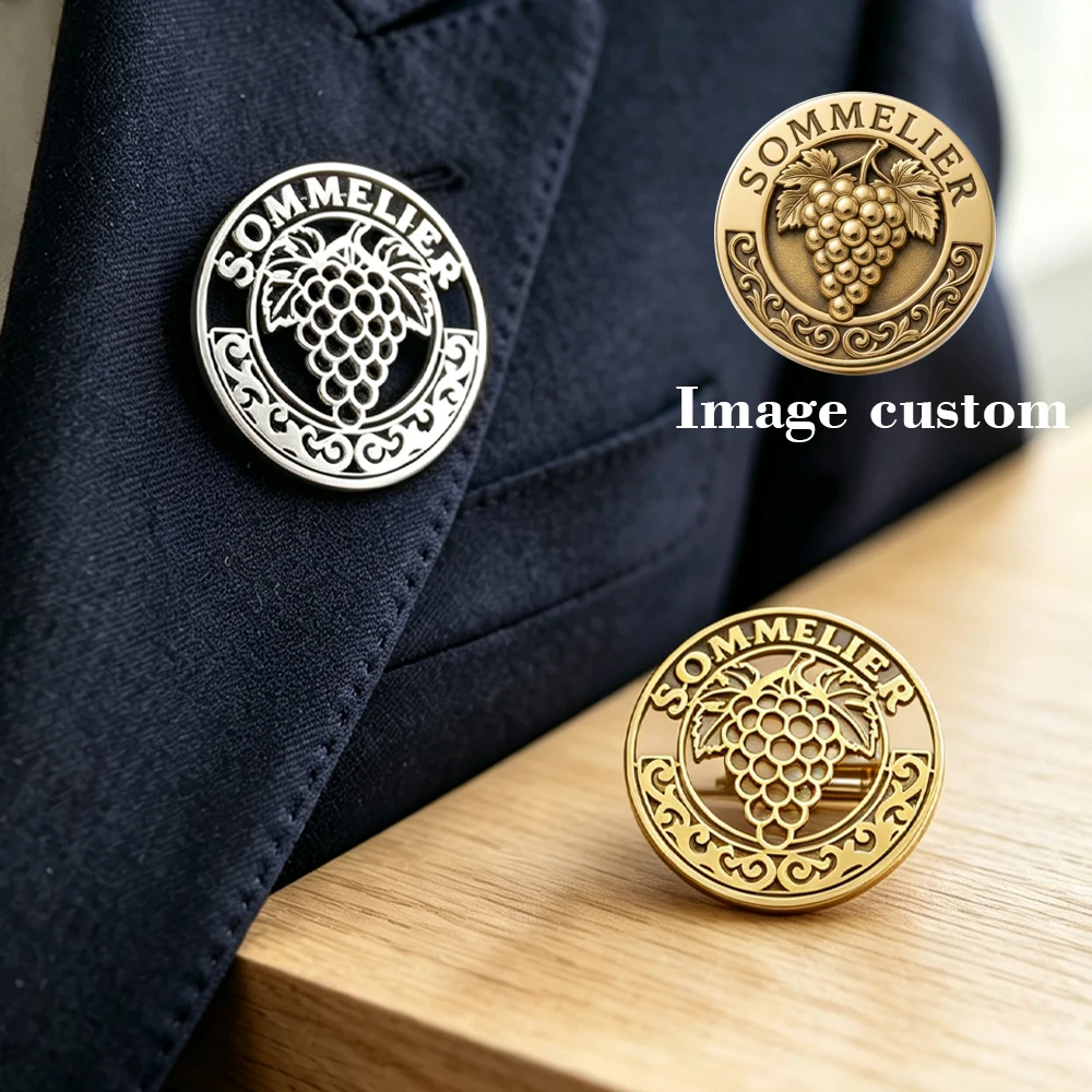 Personalized Customized Brooch Custom Any Logo Image Brooch Stainless Steel Custom Badge Fashion Clothing Jewelry Accessories