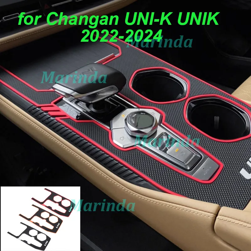 

Car Central Console Silicone Pad for Changan UNI-K UNIK 2022-2024 Gear Shifting Panel Anti-Slip Frame Interior Accessories