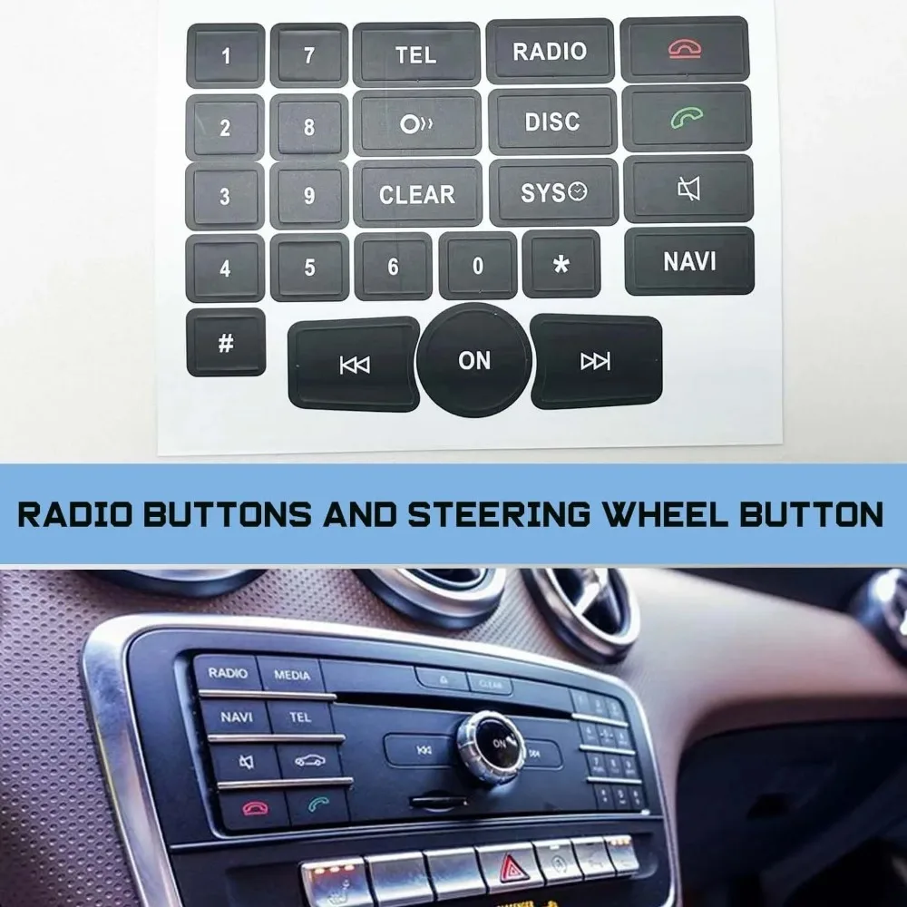 

Window Button Repair Decal For Mercedes Benz C-Class W204 S20 E-Class A-Clas B-Class Steering Wheel AC Button Repair Decals