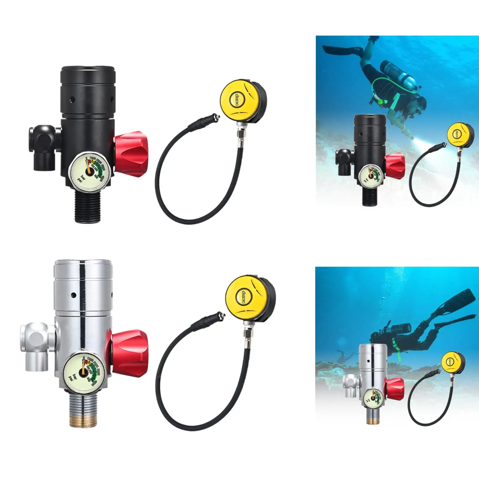 Dive Regulator Set 1L Flexible Adults Beginner Accessories Safe Scuba Diving Lightweight Parts Diving Equipment Diver Underwater