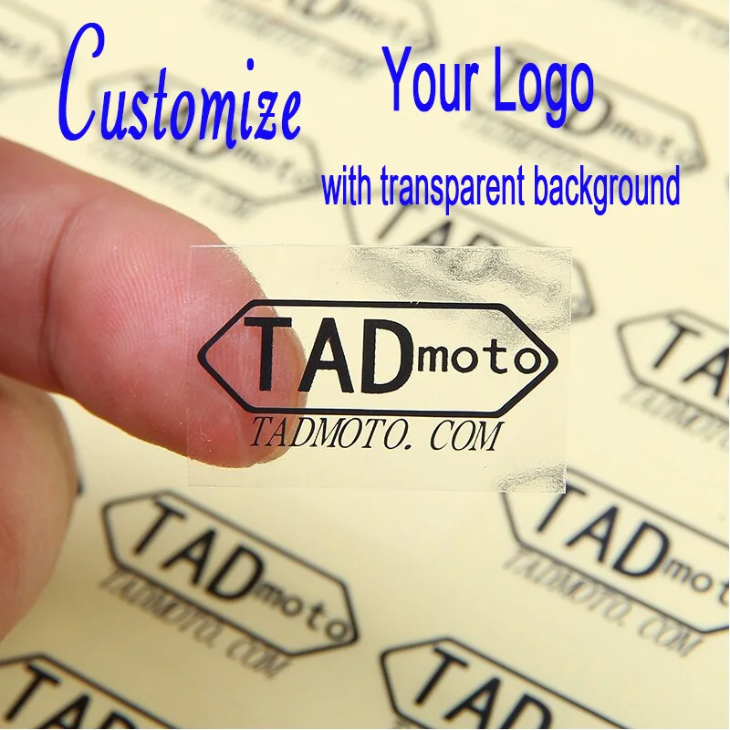 Personalized customization of 50-100cm transparent stickers, box bags, birthday baptism design with your own text company logo,
