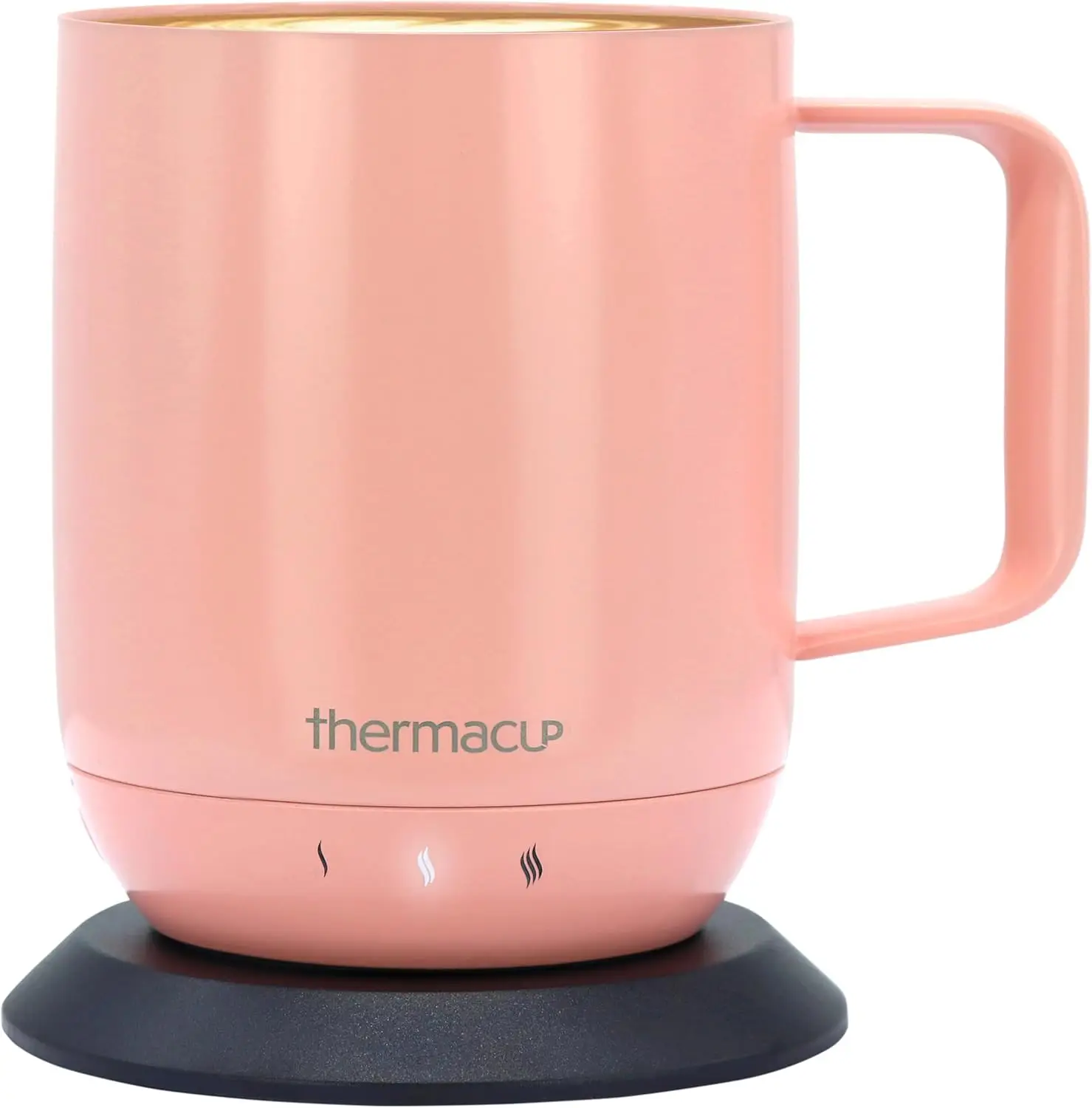 

Heating Temperature Controlled Coffee Mug with Lid, Led Electric Smart Cup, 3 Custom Heat Settings, Auto/Off Feature, Keeps