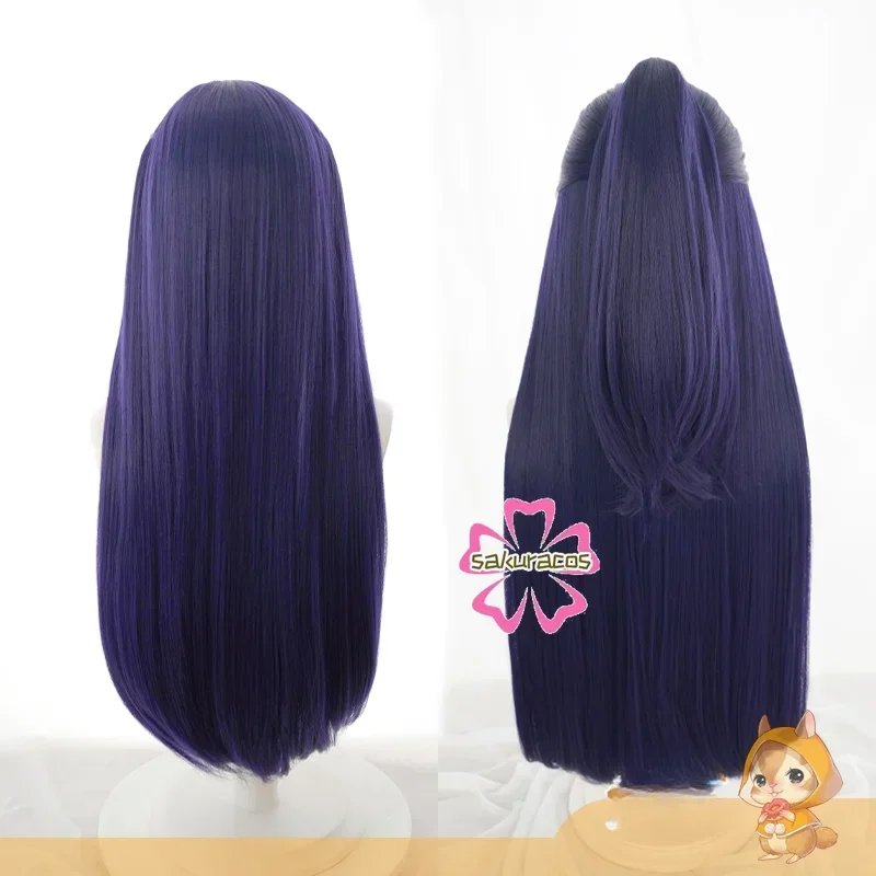 Hayase Yuuka Wig Game Blue Archive Cosplay Long Purple Wigs with Ponytail Heat Resistant Hair for Halloween Costume Role Play