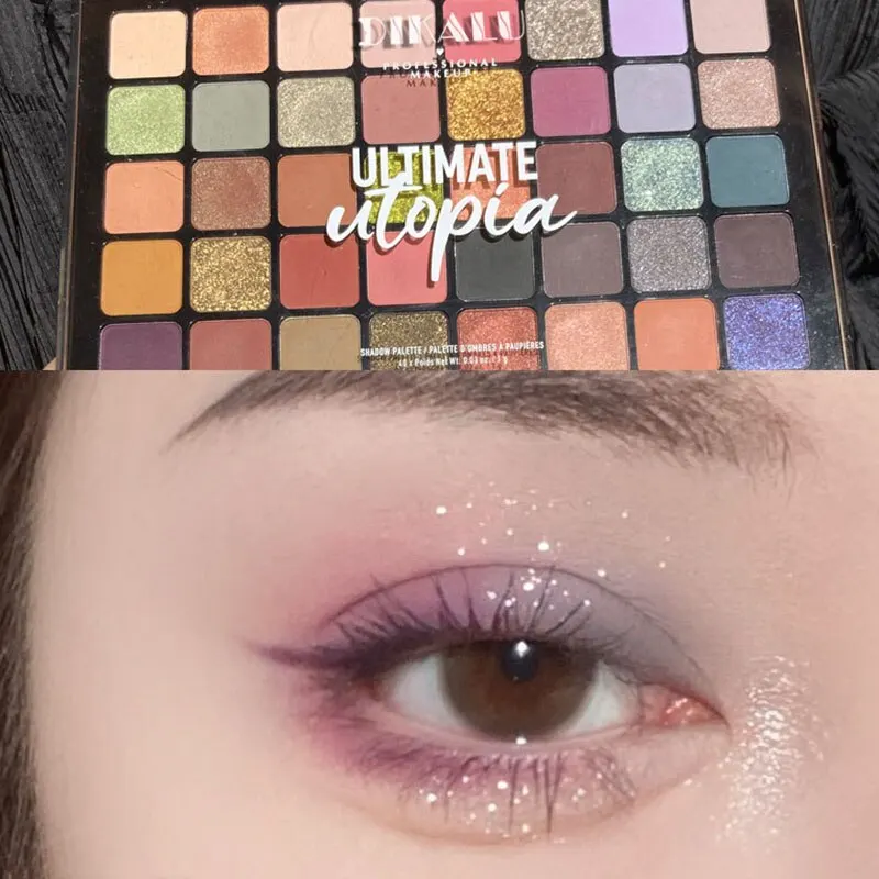 Dikalu 40 farbe lidschatten palette utopie königin erde perle matte glänzende mehrfarbige palette