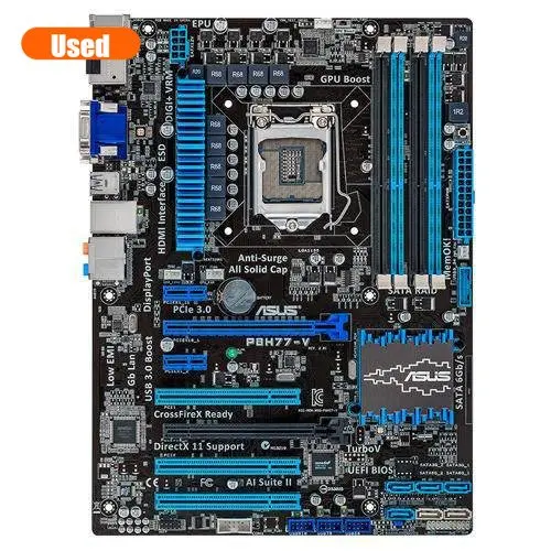 for Asus P8H77-V Desktop Motherboard H77 LGA 1155 22nm i3 i5 i7 DDR3 32G SATA3 USB3.0 ATX On Sale