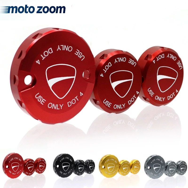 For Ducati Hypermotard 950 950SP 1100 Monster 1200/S/R/EVO Clutch Rear Brake Fluid Reservoir Cover Engine Oil Valve Cap Cover