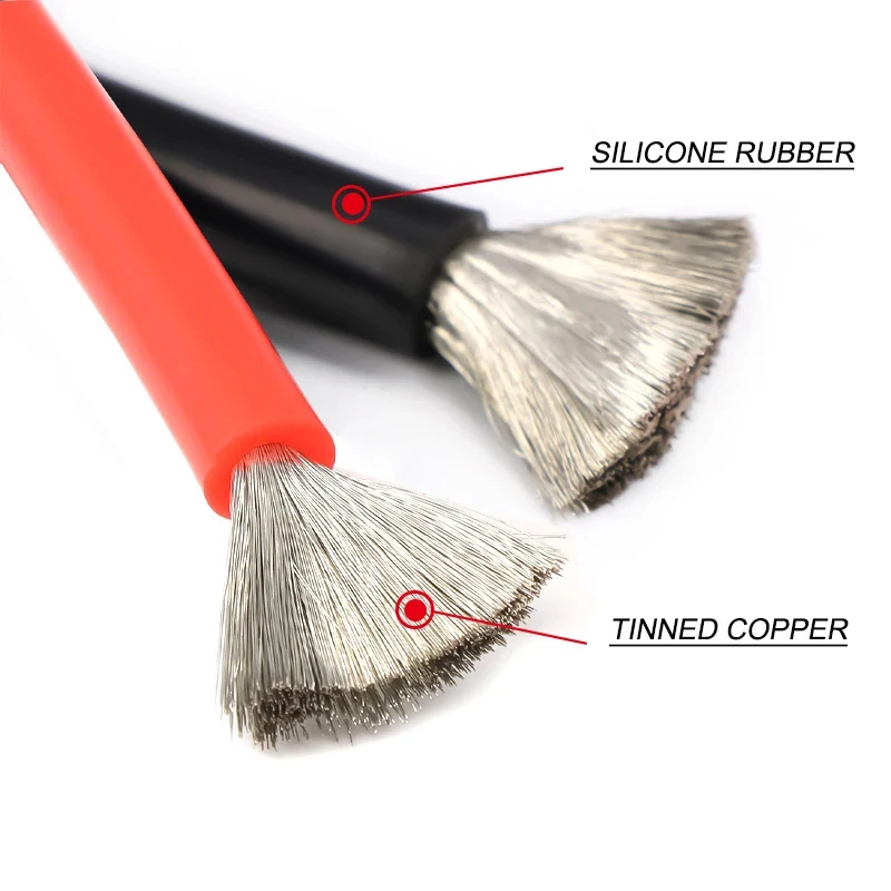 1M/5M Heat-resistant Cable 30 28 26 24 22 20 18 16 15 14 12 10 8AWG Ultra Soft Silicone Wire High Temperature Flexible Copper